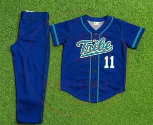 Ensemble uniforme de baseball noir avec maillot boutonné et pantalon, kit sportif personnalisé pour équipe, 100 % polyester, manches courtes, imprimé par transfert thermique - Product Image 5