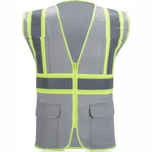 Chaleco de Trabajo Reflectante con Logotipo Personalizado para Seguridad Industrial y Construcción, Ropa de Exterior para Otoño, con Bolsillos, Casual, de Alta Calidad - Product Image 2