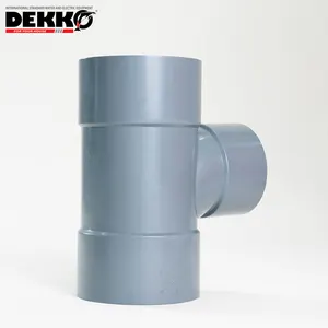 DEKKO grosir sama Tee industri plastik drainase UPVC pipa fitting, dijamin anti-bocor dan halus aliran air