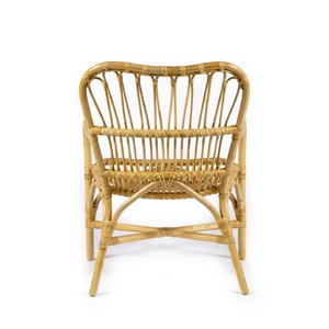 Sillón de Ratán de Diseño Tradicional y Elegante con Cojín de Espuma y Respaldo Acolchado, Relajación Sostenible para Sala de Estar, Dormitorio y Villas - Product Image 3