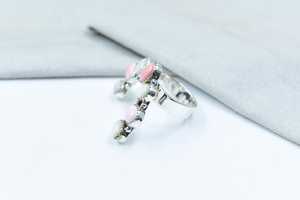 Elegant Handmade Pink Conch Pearl Sterling Silver <b>Adjustable</b> <b>Ring</b> Natural Gemstone Jewelry for Women Wholesale - Product Image 3