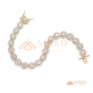 Rose Gold Moissanite Chain Link <b>Bracelet</b> New York Fashion Jewelry Gift Trendy Elegant <b>Bracelet</b> - Product Image 6