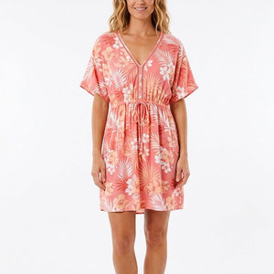 Vestido playero informal para mujer, vestido ligero holgado con estampado de verano para vacaciones en la playa y para usar en las vacaciones - Product Image 1