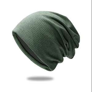 Bonnet unisexe noir en gros, 100 % acrylique, tricoté, couleur unie, décontracté, pour l'hiver, pour adultes, 56-58 cm - Product Image 3