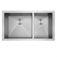 Wastafel Komersial Stainless Steel 304 Kapasitas Besar 1 2 3 Kompartemen Wastafel Cuci Industri untuk Dapur Pusat