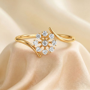 Anillo de compromiso minimalista con diamante amarillo cultivado en laboratorio, corte brillante, para mujer, en oro de 10K, 14K, 18K, plata 925, 935 - Product Image 1
