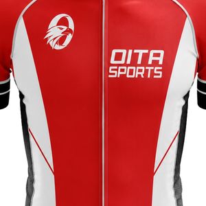 Ensemble de cyclisme rouge et blanc pour hommes, maillot et short, uniforme de vélo professionnel, vêtements de cyclisme légers et respirants, pour la conduite en montagne - Product Image 6