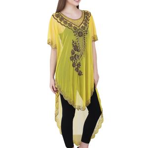 2023 Dubai Best Design <b>Ladies</b> Long Tops Quality Customized Size Beaded Floor-Length Style Kurtis <b>Poncho</b> New Element-Slit Direct - Product Image 1