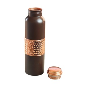 Wholesale Hammered Pure Copper <b>Water</b> <b>Bottle</b> Custom Blue Coated Ayurveda Health Benefits Leak Proof Drinking <b>Bottle</b> - Product Image 6