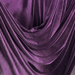 Purple Velvet Fabric 43/44" Wide 100% Polyester Woven Brushed Sueded Home Textile Curtain Material Medium Weight 130 GSM Plain - Product Image 1