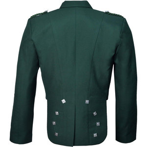 Traje Escocés Verde para Hombre, Chaqueta Formal Estilo Príncipe Charlie con Chaleco, Conjunto para Bodas, Fiestas y Ropa Tradicional de las Tierras Altas - Product Image 2