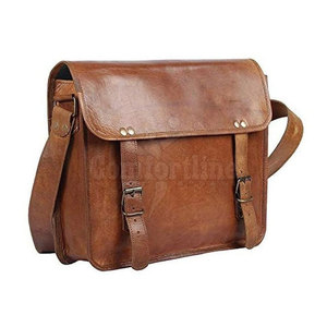 Sac messager en cuir véritable pour homme, sac bandoulière vintage, sangle réglable, logo personnalisé, sac d'affaires - Product Image 2