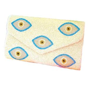 Bolso de mano tipo sobre con cuentas bordadas, el más vendido, para bodas, fiestas, de lujo, bandolera, étnico, a la moda, para mujer, bolso de noche - Product Image 3