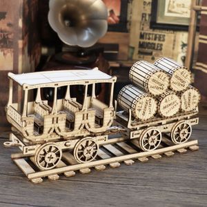 Puzzle 3D in Legno Tagliato al Laser, Modellini di Camion Portavino, Giocattoli Educativi Fai-da-Te per Bambini, Regali di Natale e Compleanno in Confezione Regalo - Product Image 1