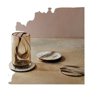 Sous-verres faits à la main pour boissons Sous-verres en corne de buffle Sous-verres en corne de mariage personnalisables avec forme pour maison hôtel et restaurant - Product Image 1