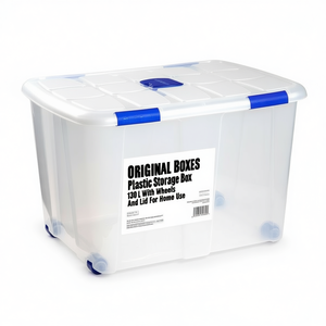 Scatole originali in plastica da 130 litri con ruote e coperchio per uso domestico - Product Image 2