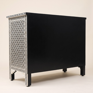 Bone Inlay 4 Drawer <b>Chest</b> Geometric Floral Bone Inlay Table Top With Best Quality Bone Inlay Bedroom <b>Storage</b> <b>Chest</b> - Product Image 2