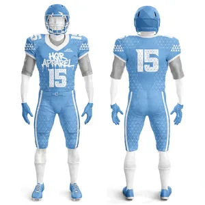 Uniformes d'équipe de football américain sur mesure, couture de haute qualité, OEM, 100% polyester, séchage rapide, ensemble d'uniformes personnalisés, UPF 50+ - Product Image 4