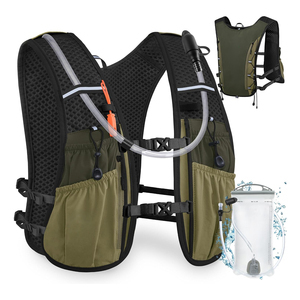 Sac à dos d'hydratation unisexe léger en nylon sur mesure avec bretelles réglables et deux poches pour bouteilles, idéal pour les sports de plein air (OEM) - Product Image 4
