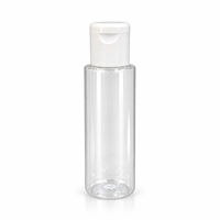 Bouteille transparente PET 50 ml |   Contenant cosmétique en plastique vide avec bouchon à clapet pour lotion, shampoing, sérum et soins de la peau