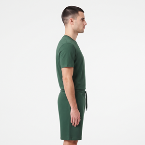 Ensemble deux pièces pour homme, coupe classique, col rond, manches courtes, tissu doux et respirant, vêtements décontractés - Product Image 4
