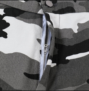Men's Retro Washed Camouflage Loose Casual Straight Leg Denim Shorts Men Loose Fit Camouflage Cargo Shorts Mid Waist Breathable - Product Image 5