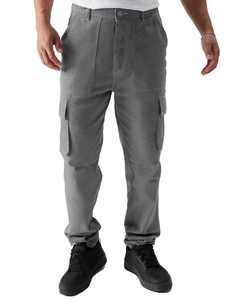 Pantalon cargo pour homme à taille élastique, extensible, en coton et élasthanne, coupe slim, pour la gym, l'entraînement athlétique, multi-poches - Product Image 4