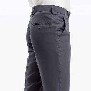 กางเกงสูทผ้าฝ้ายแท้ 100% สีพื้น ตัดเย็บตามสั่ง พร้อมปักโลโก้ กางเกงลำลองทรงเข้ารูปสำหรับผู้ชาย กางเกงชิโน่ผู้ชาย รับผลิตแบบ OEM ODM - Product Image 4