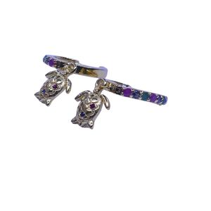 Fashionable 925 Sterling Silver Gold Plated <b>Jewelry</b> Multi Tourmaline Gemstone Women Wear <b>Turtle</b> Earring Set - Product Image 1