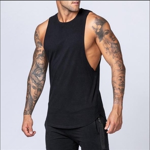 Men's <b>Maroon</b> Sleeveless Tank <b>Top</b> Do the Work Plain O-Neck Sporty Casual Style 100% Cotton Breathable Knitted Front Logo - Product Image 4