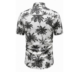 Chemise pour homme en coton mélangé imprimé de luxe avec finition durable et coupe ajustée moderne, chemise à coupe décontractée - Product Image 2