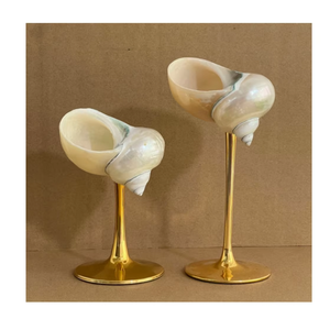 HANDCRAFTED NATURAL SHELL <b>CUP</b> | SNAIL SHELL HEART MARBLE DESIGN | COASTAL BEACH DRINKWARE FOR EVENTS - Product Image 2