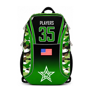 Mochila Táctica Verde Camuflaje de Gran Capacidad, Mochila de Poliéster con Bandera Americana y Estrella Número 35 - Product Image 1