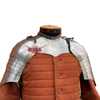 Ensemble de gorgete médiévale en acier doux avec protège-épaules, armure de chevalier pour reconstitution historique et cosplay