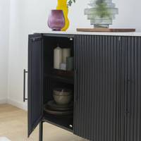 Buffet en métal et marbre blanc Vandana Radiant Stellar