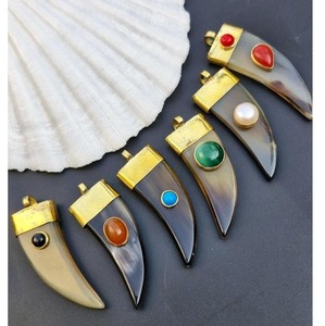 จี้เขาควายธรรมชาติทำด้วยมือเครื่องประดับแฟชั่นเสน่ห์ - Product Image 2