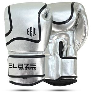 Guantes de Boxeo Metálicos Plateados Personalizados para Entrenamiento de Sparring y Muay Thai, Trabajo con Saco de Boxeo, Artes Marciales y Boxeo - Product Image 3