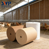 Rouleau géant de papier kraft en pâte de bois vierge 95 g/m², stock de base à haute absorption pour la fabrication de tissus de coussinets de refroidissement par évaporation