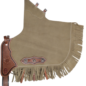 Chaparreras Vaqueras de Cuero Genuino Premium con Flecos, para Equitación, Rodeo y Rancho, Equipo de Protección para Piernas, Prendas Ecuestres Hechas a Mano - Product Image 3