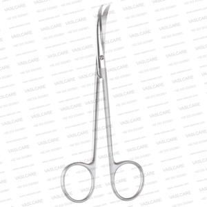 Ciseaux latéraux Fomon (14 cm) à lame courbée en acier inoxydable robuste pour la rhinoplastie et la coupe du cartilage nasal par Vaslcare - Product Image 5