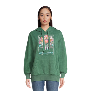 Servicio OEM de diseño personalizado, sudaderas con capucha estampadas de invierno para mujer, ajustadas, con bolsillos, tallas grandes. - Product Image 5
