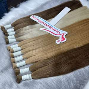 100% human <b>hair</b> <b>color</b> bulk customize <b>color</b> and lengths ready to ship from <b>6</b>- 32 inches straight textures - Product Image 1