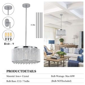 Lampadario di cristallo moderno, - Product Image 6