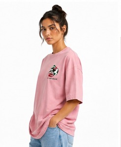 Classic Women Oversized T Shirt Soft Cotton <b>Blend</b> Short Sleeve Round Neck Relaxed Fit For Casual Daily Wear - Product Image 4