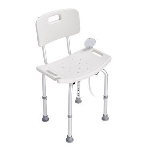 Taburete de Ducha Ajustable en Altura, Equipo de Seguridad Antideslizante para Baño, Silla de Ducha con Respaldo, Asiento para Bañera - Product Image 1