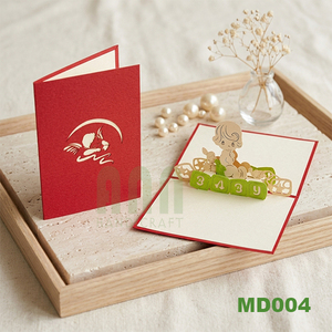 3D Pop-Up Handmade Paper Craft Birthday Invitation for Newborn Souvenirs Baby <b>Shower</b> Valentine's Day Mother's Day Father's Day - Product Image 4