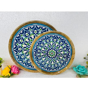 Accueil Table Setting Plateaux de service ronds personnalisés disponibles par Tayyab Handicraft - Product Image 1