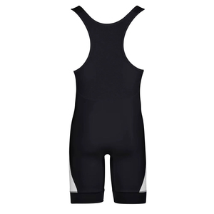 Combinaison de lutte noire pour homme, ajustée, en nylon extensible, anti-transpiration, imprimé drapeau américain, vêtements de sport de combat - Product Image 4