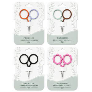 Factory Wholesale Mini Embroidery Scissors Flower Handle Precision <b>Thread</b> <b>Cutter</b> Custom Packaging - Product Image 3