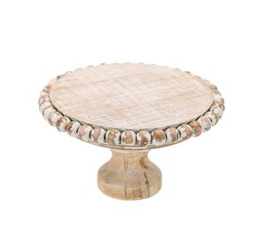 Support à gâteau en bois artisanal de luxe avec base épaisse et solide pour les réceptions, les buffets de desserts et la présentation en restauration - Product Image 1